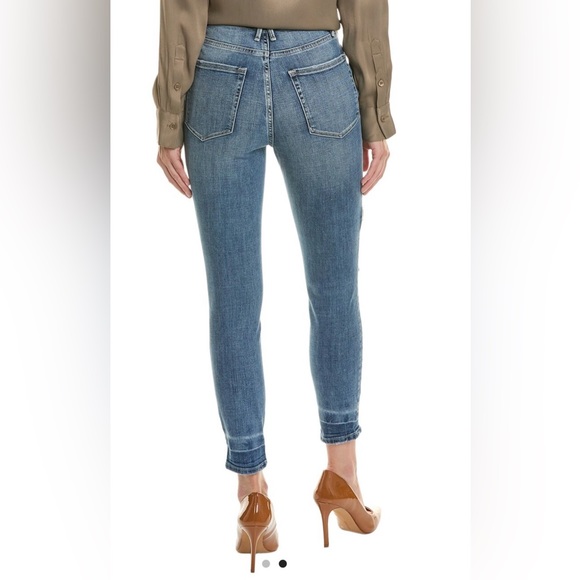 NWT Good American Good Waist Skinny Jeans Blue634 Crop Size 6 Distressed - Picture 2 of 8